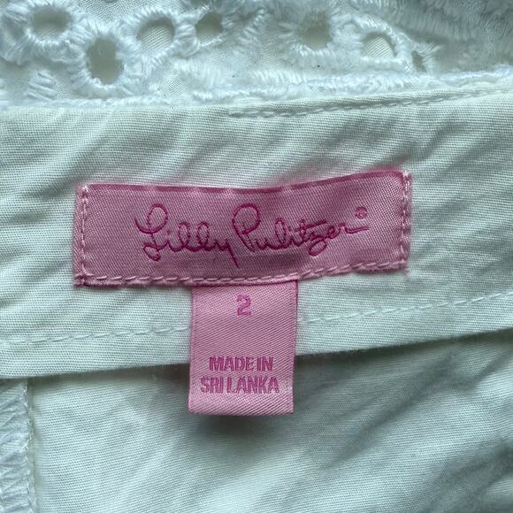 Lilly Pulitzer Shell Skort Size 2 Small Coastal Boho Preppy Cotton Mini - Picture 6 of 10
